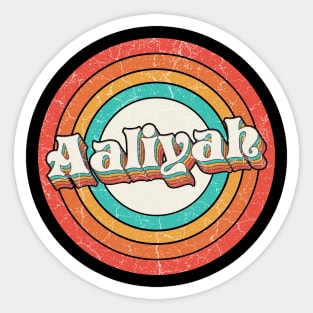 Aaliyah Proud Name - Vintage Grunge Style Sticker